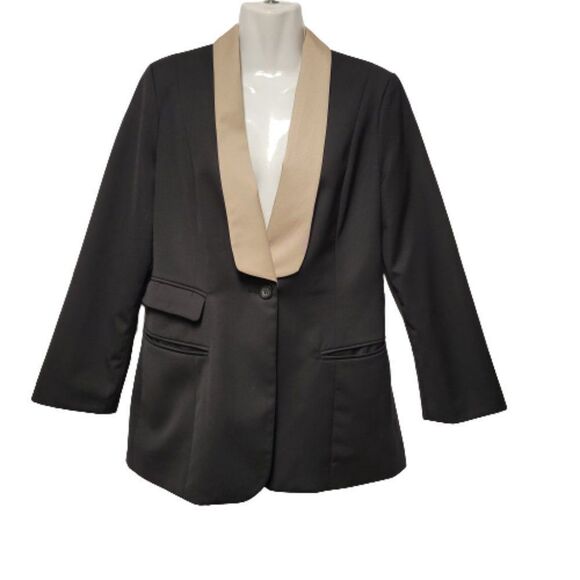 Pink Martini Black Executive Blazer Jacket Petite or Small- Size M Size L- NWT - Picture 2 of 10